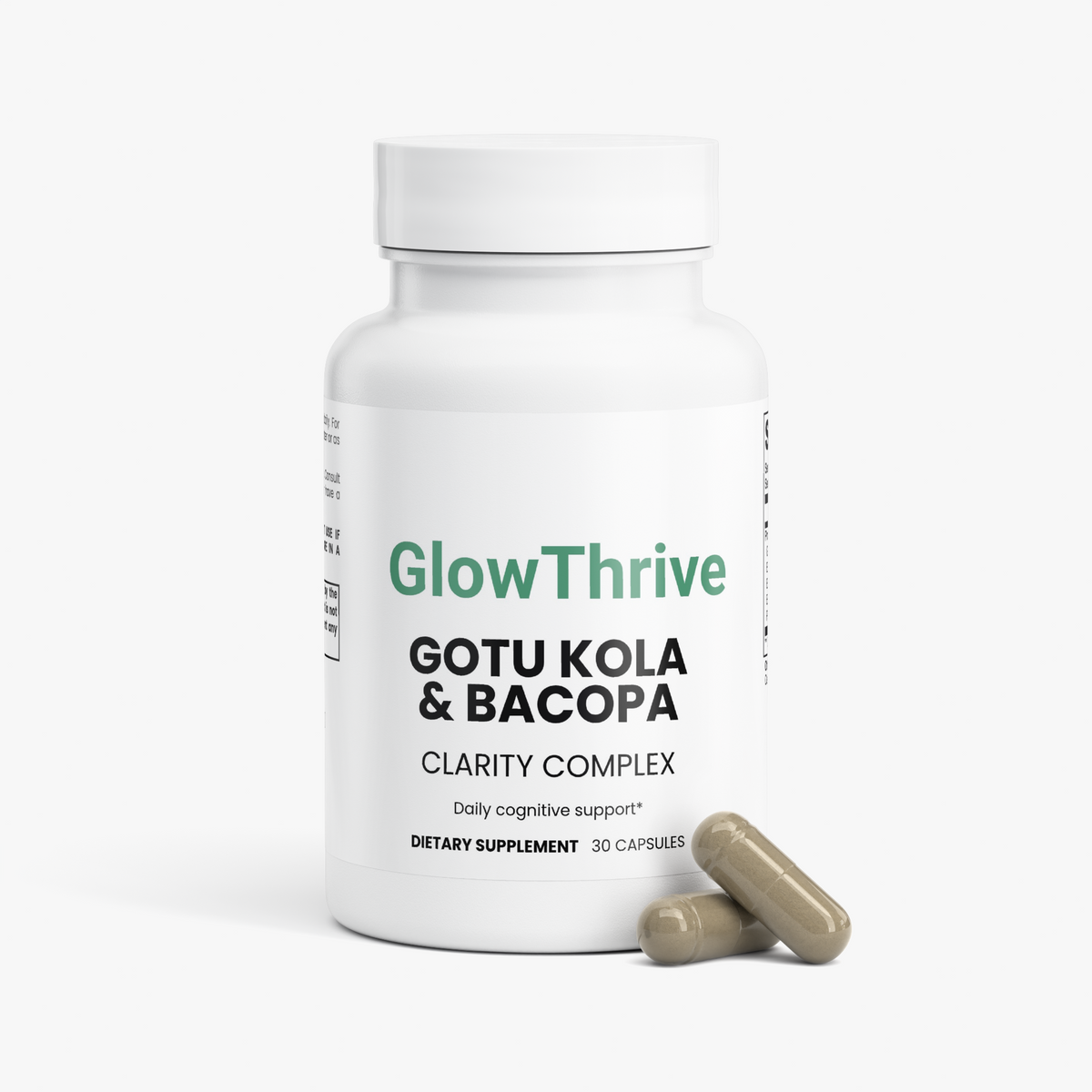 Gotu Kola & Bacopa Herbal Dietary Supplement, 30 Capsules