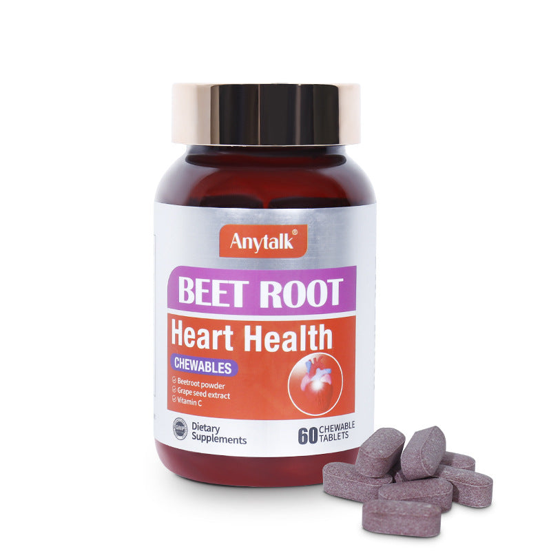 AnyTalk Beet Root Heart Health Chewables, 60 Tablets