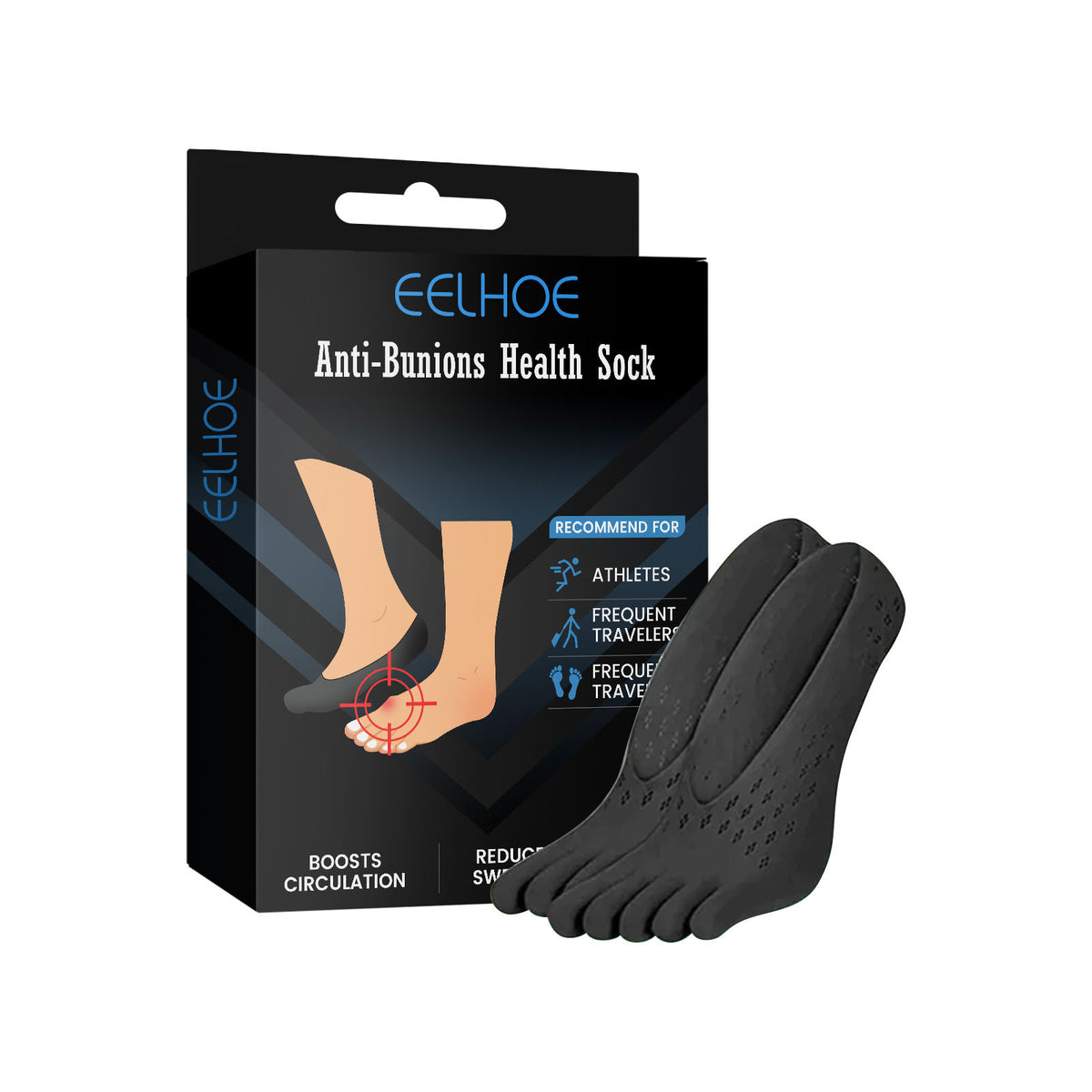 Toe Alignment Socks, Cotton & Nylon