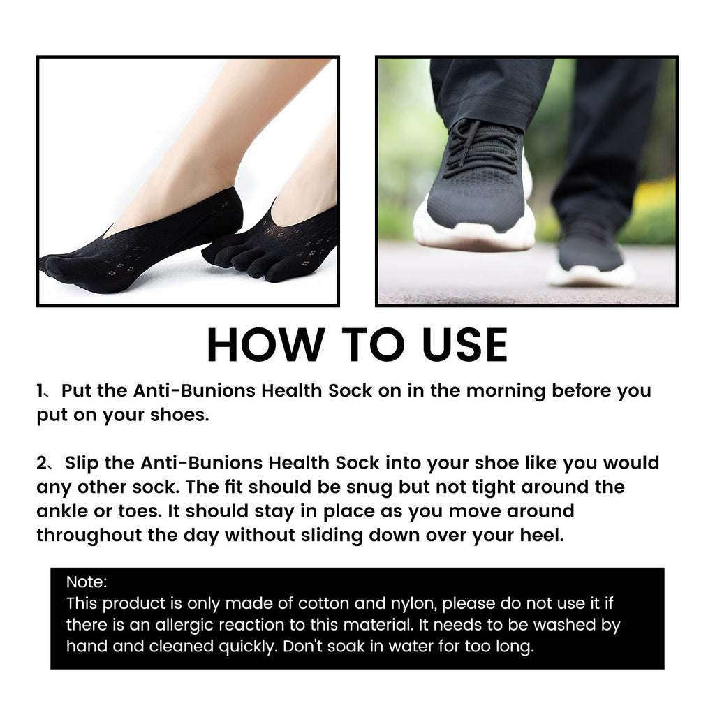 Toe Alignment Socks, Cotton & Nylon