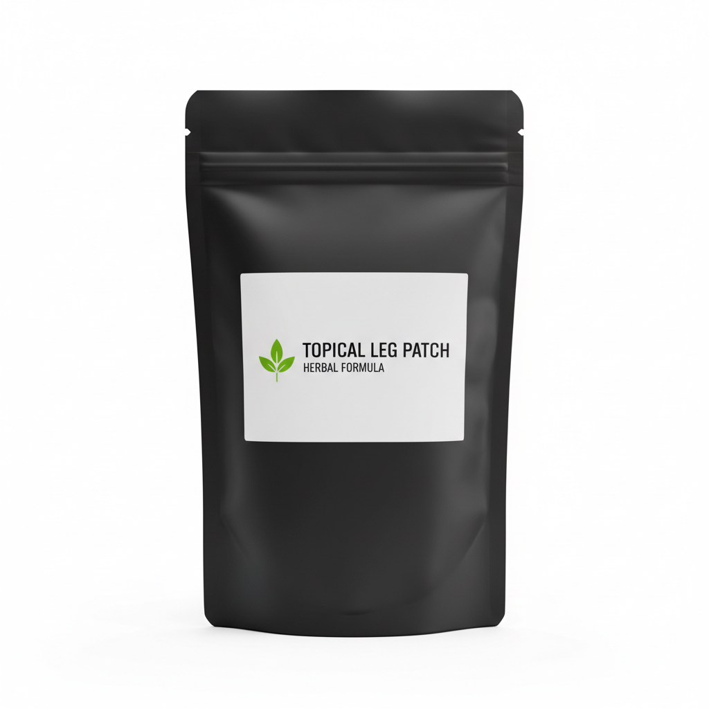 Topical Leg Patch Herbal Formula on white background